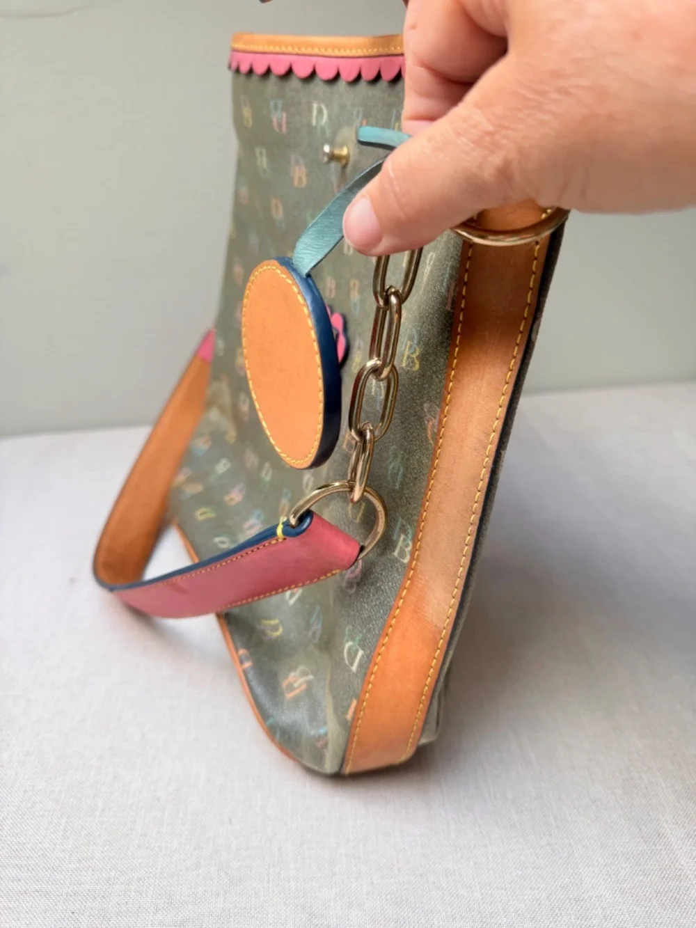 Dooney & Bourke Rainbow Monogram Bag Iconic Y2K 